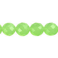 Light Green Jade Quartz Round Faceted Beads, 16-Inch Strand, Beads for Jewelry Making