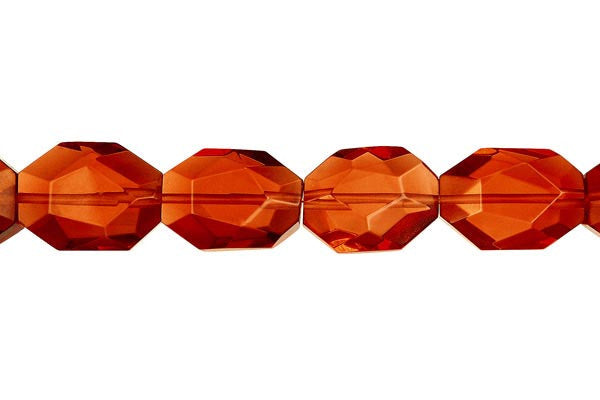 Amber Quartz Super Faceted Nugget