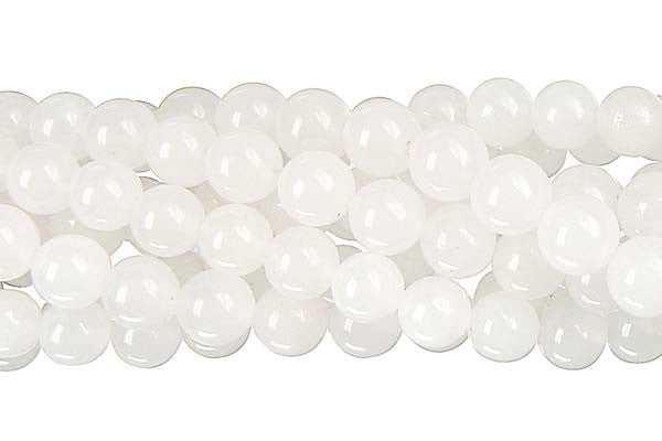 White Marble Round Beads, 16-Inch Strand, Jewelry Making Supplies