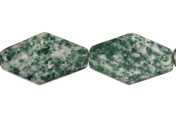 Green Spot Agate Diamond Nugget Beads, 16-Inch Strand, Beads for Jewelry Making