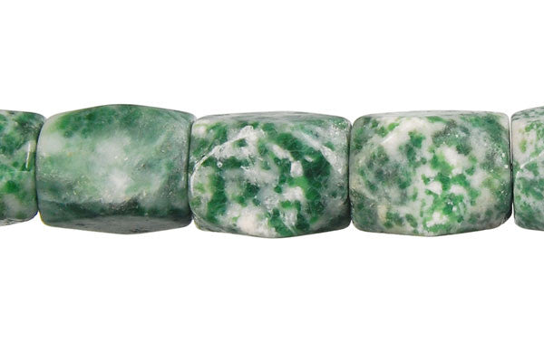 Green Spot Agate Nugget Faceted Beads, 16-Inch Strand, Beads for Jewelry Making