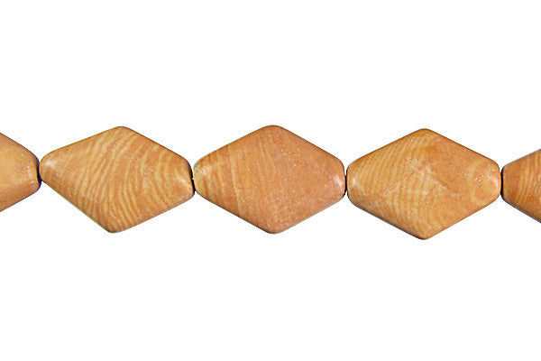 Wood Jasper Diamond Nugget Beads, 16-Inch Strand, Jewelry Making Supplies