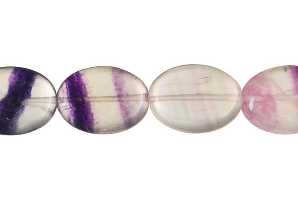 Fluorite Flat Oval Beads