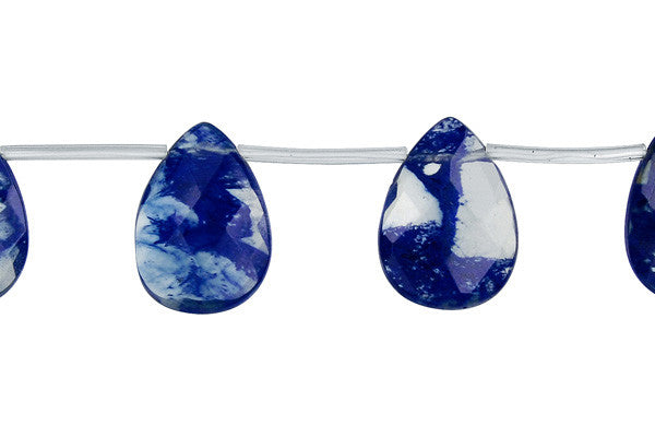 Blueberry Quartz Faceted Flat Briolette