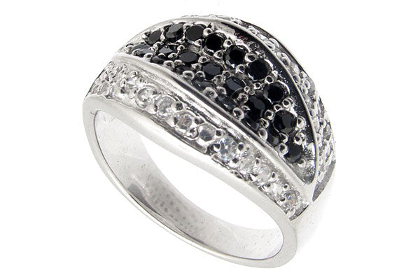 Sterling Silver CZ Paved Ring Style (la10)