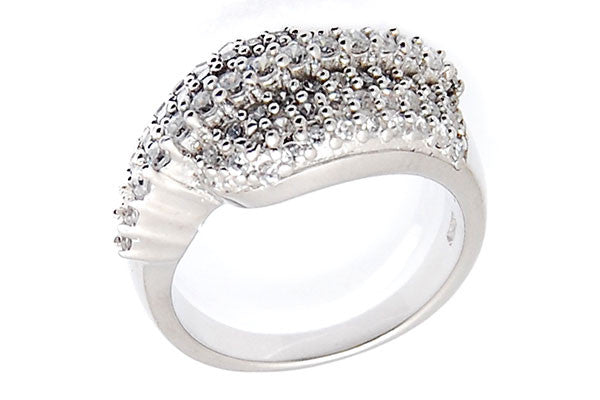 Sterling Silver CZ Paved Ring Style (la102)