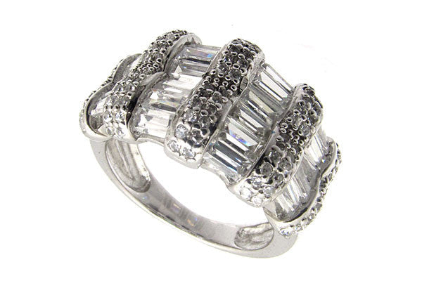 Sterling Silver CZ Paved Ring Style (la11)
