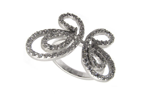 Sterling Silver CZ Paved Ring Style (la12)
