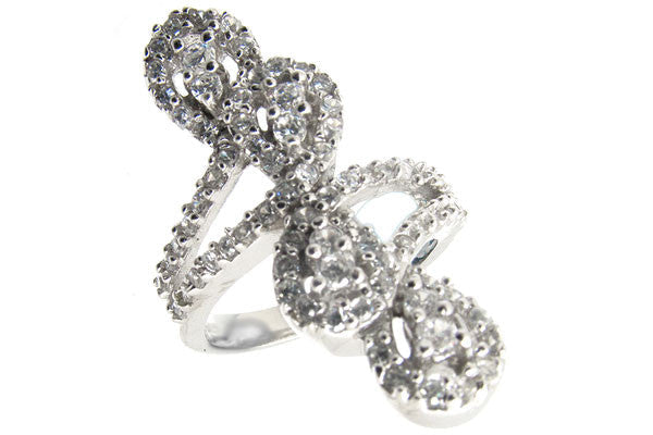 Sterling Silver CZ Paved Ring Style (la26)