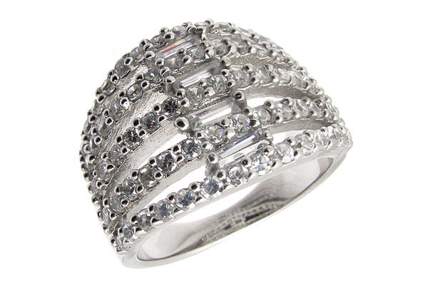 Sterling Silver CZ Paved Ring Style (la3)