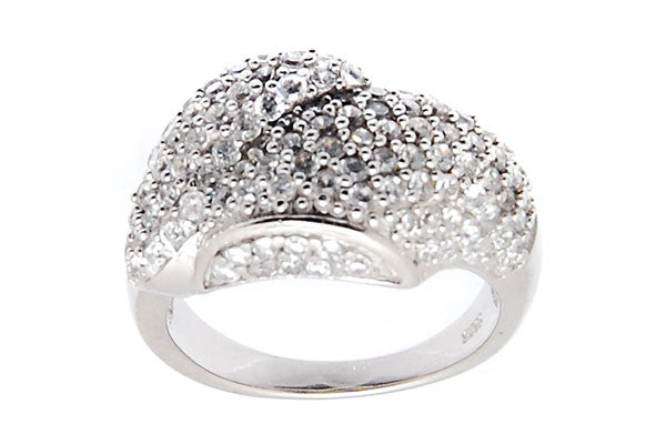 Sterling Silver CZ Paved Ring Style (la93)