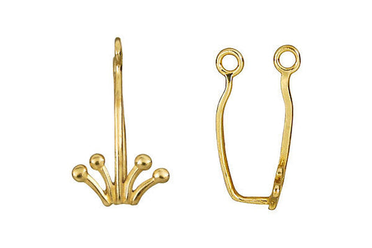 Brass Crown Donut Bail, 21.0x13.0mm