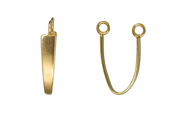 Brass Plain Donut Bail, 24.0x5.0mm