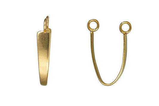 Brass Plain Donut Bail, 24.0x5.0mm