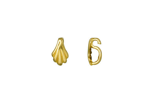 Brass Shell Necklace Bail, 9.0x5.5mm
