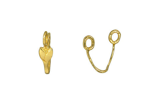 Brass Small Tulip Donut Bail, 14.0x4.0mm