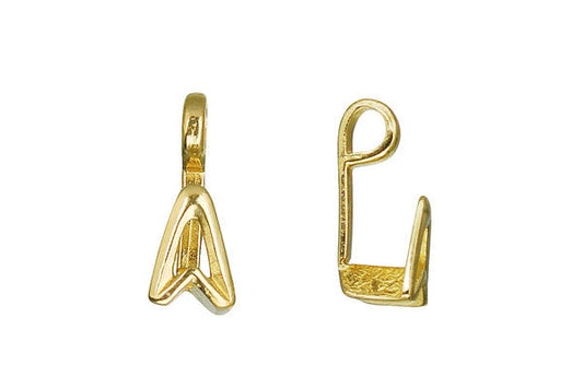 Brass Up Arrow Stone Hanger, 20.0x7.0mm