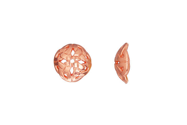 Copper Celtic Knot Bead Cap, 10.0mm