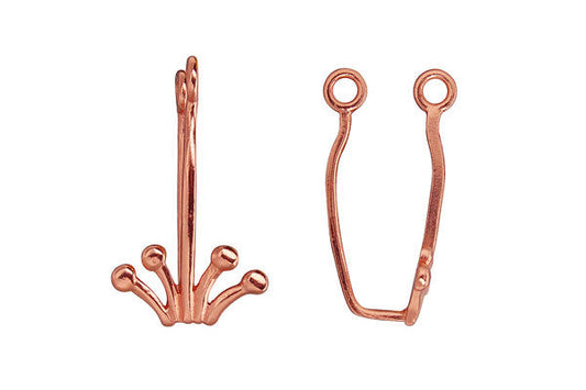 Copper Crown Donut Bail, 21.0x14.0mm