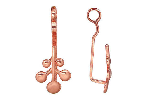 Copper Large Willow Branch Stone Hanger, 33.0x13.0mm