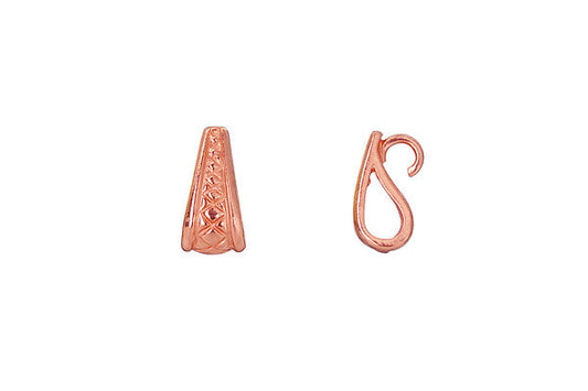 Copper Lattice Cut Necklace Bail 11.0x5.5mm