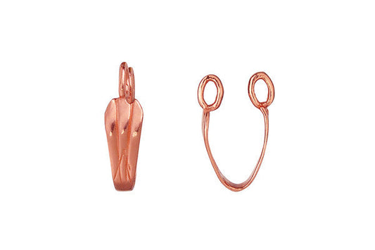 Copper Lines Donut Bail 16.5x5.5mm