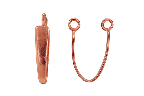 Copper Plain Donut Bail, 24.0x5.0mm