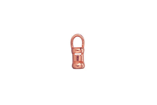 Copper Shiny End Cap Crimps, 9.0x3.0mm