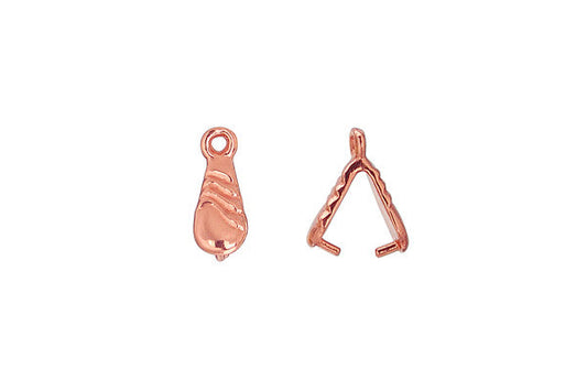 Copper Striped Pinch Bail, 11.0x4.0mm