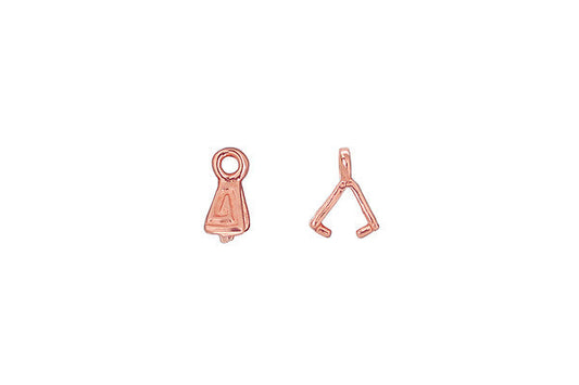Copper Tiny Aztec Swirl Pinch Bail, 8.0x3.5mm