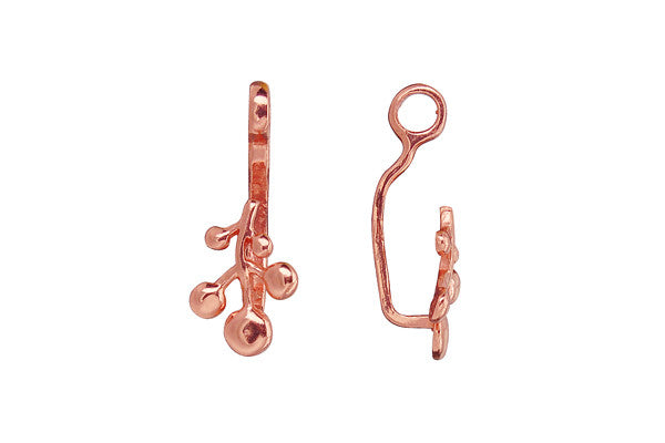 Copper Willow Branch Stone Hanger, 25.0x10.0mm