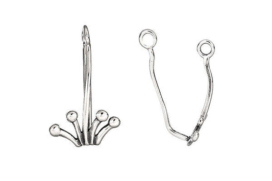 Sterling Silver Crown Donut Bail, 21.0x14.0mm