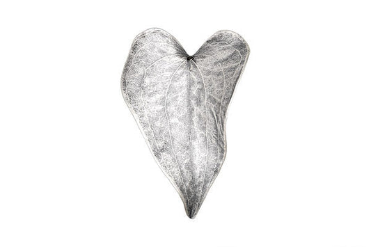 Sterling Silver Plated Prickly Ivy Pendant, 40-45mm