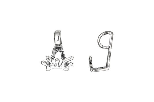 Sterling Silver Splash Stone Holder, 16.0x13.0mm