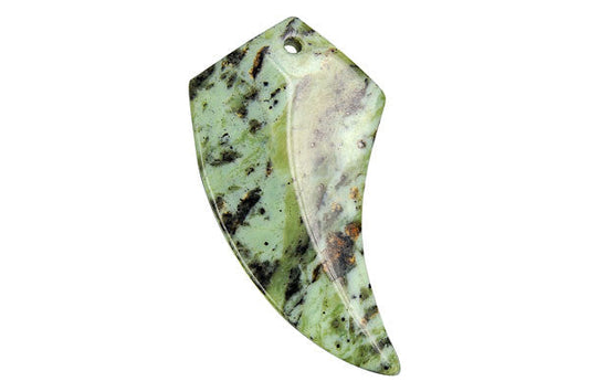 Green Zebra Eagle Beak Pendant, 28x50mm, 1 Piece, Pendant for Jewelry Making