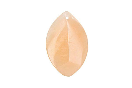 Peach Aventurine Wavy Briolette Pendant, 25x40mm, 1 Piece, Pendant for Jewelry Making