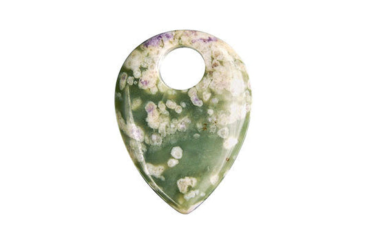 Peace Stone Briolette Donut Pendant, 30x40mm, 1 Piece, Pendant for Jewelry Making