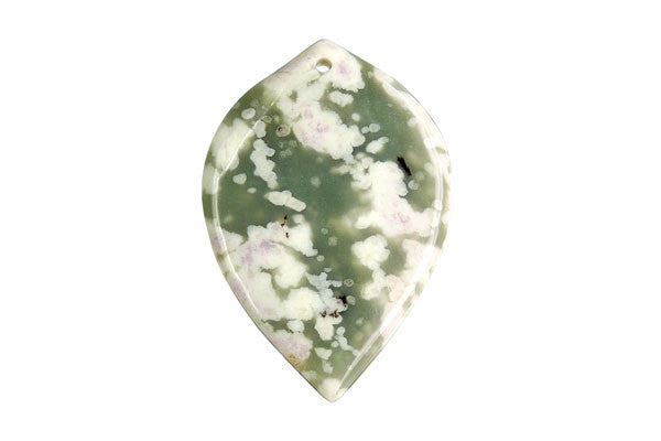 Peace Stone Heart Leaf Pendant, 30x45mm, 1 Piece, Pendant for Jewelry Making