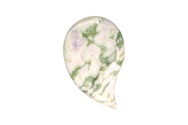 Peace Stone Comma Pendant, 25x40mm, 1 Piece, Pendant for Jewelry Making