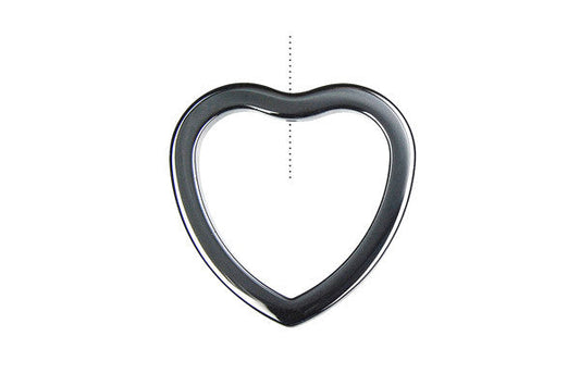 Hematite Heart Pendant, 34x34mm, 1 Piece, Pendant for Jewelry Making