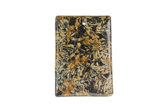 Pendant Fireworks Jasper Flat Rectangle
