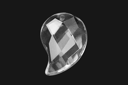 Pendant Rock Crystal (A) Faceted Comma