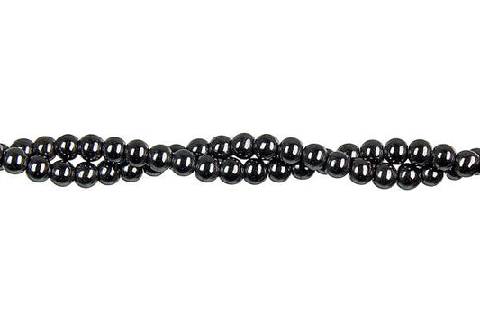 Hematite Round Beads, 16-Inch Strand, Beads for Jewelry Making