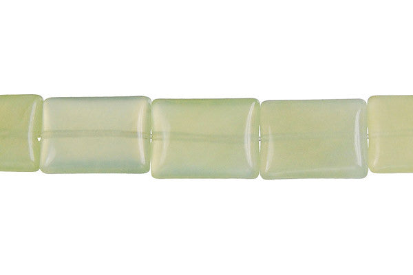 New Jade Puffy Rectangle Beads, 16-Inch Strand, Beads for Jewelry Making