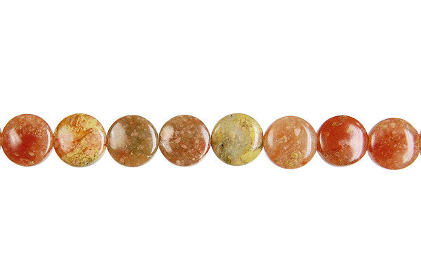Unakite Coin Beads
