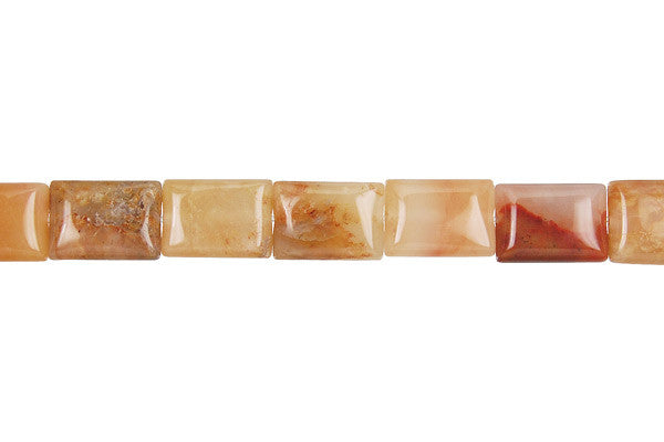 Oregon Picture Jasper Flat Rectangle Beads, 16-Inch Strand, Beads for Jewelry Making
