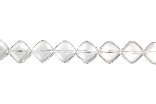 Rock Crystal Diamond Square (B) Beads