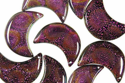 Pendant Dichroic Glass Moon Purple (03)