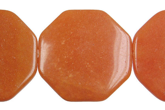 Carnelian Octagon Pendant, 40mm, 1 Piece, Pendant for Jewelry Making