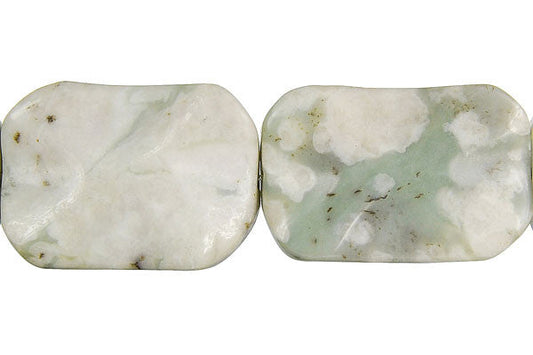 Peace Stone Wavy Rectangle Pendant, 30x40mm, 1 Piece, Pendant for Jewelry Making